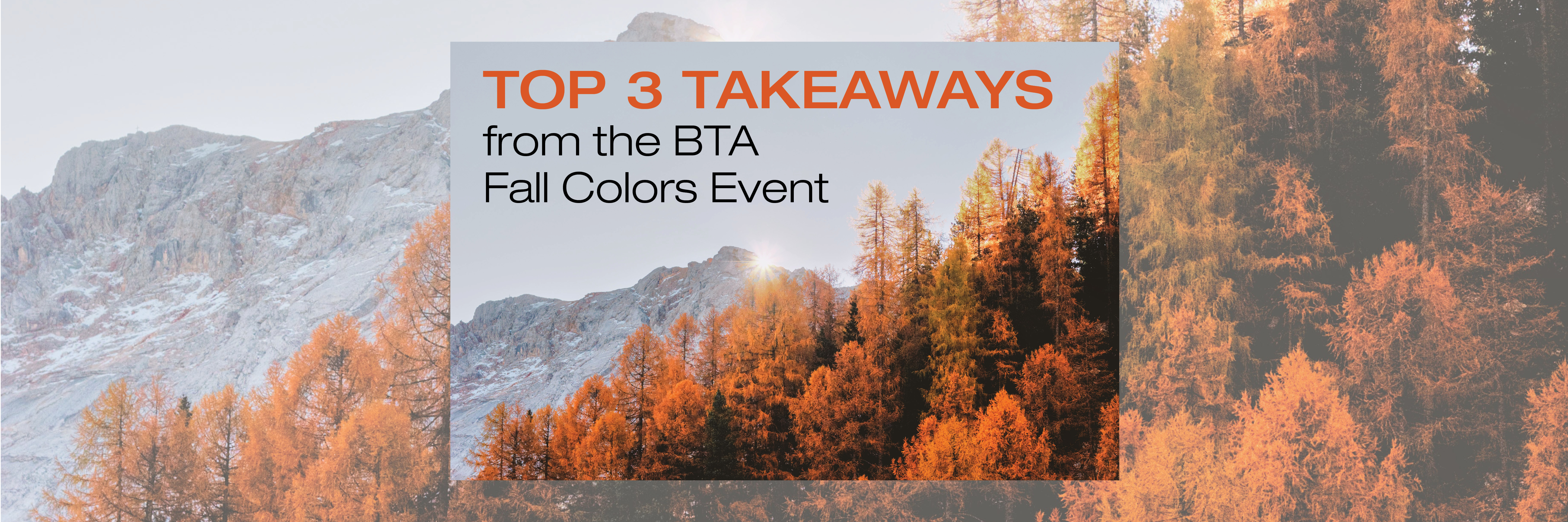 Top Three Takeaways from the BTA Fall Colors Event