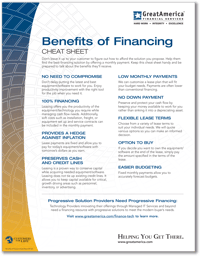Benefits of Financing Cheat Sheet 091321 THUMBNAIL