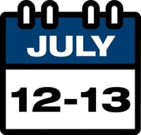 Calendar with rings July 12-13