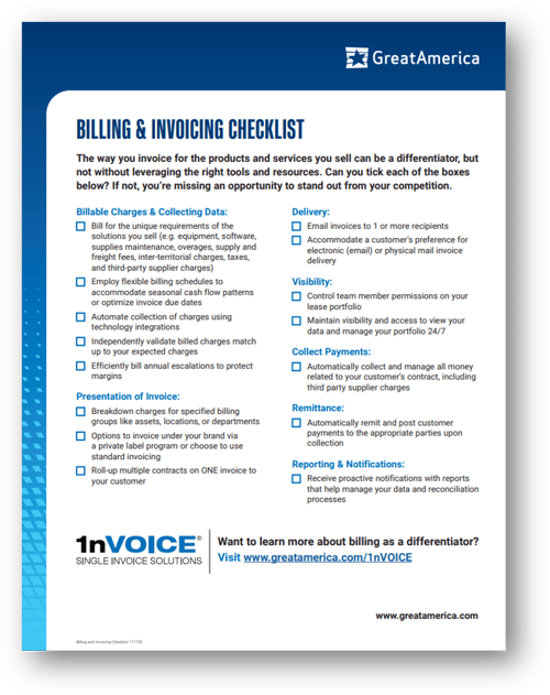 invoicing checklist