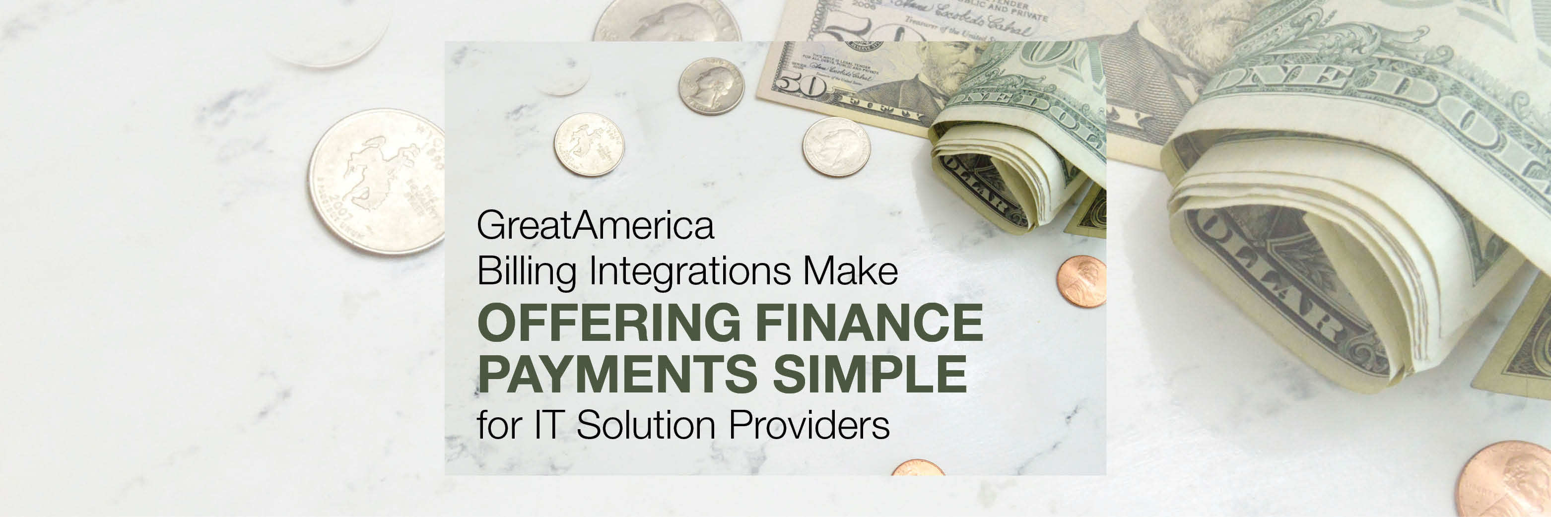 Offer Finance Payments with GreatAmerica Billing Integration